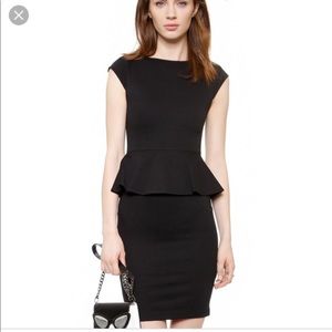 Alice + Olivia employed black peplum dress size 4